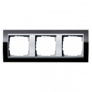 Рамка Gira Event Clear Черный 3 поста цвет вставки Алюминий