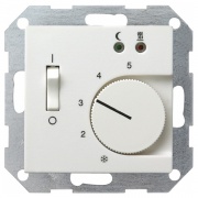 Термостат 230V с выносным датчиком System 55 Gira белый матовый