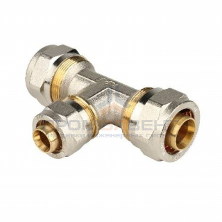 Тройник переходной STOUT - 20 x 20 x 16 (винтовой, для металлопластиковых труб)