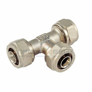 Тройник переходной Tiemme 1607 - 32x3.0 x 20x2.0 x 32x3.0 (винтовой, для металлопластиковых труб)