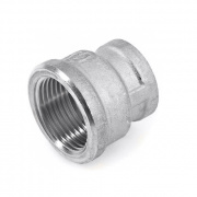 Муфта латунная резьбовая переходная STOUT - 1"1/2 x 1/2" (никелированная)