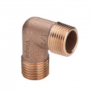 Отвод 90° Viega 3091 - 1/2" (НР/НР, резьбовой, бронза без покрытия)