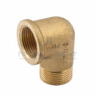 Переход с наружной на внутреннюю резьбу угловой ELSEN METALIT EBF12 - 2" (латунь без покрытия)