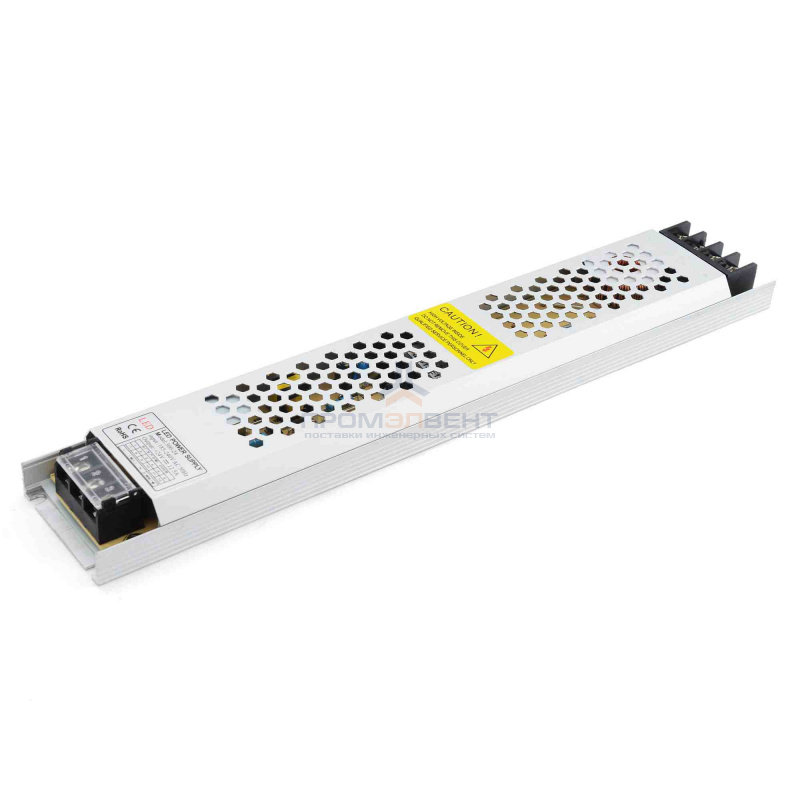 03-73 Блок питания 24 В, 300 Вт, IP20, 12,5А, алюминий, слим, серый, 308*53*22 мм.