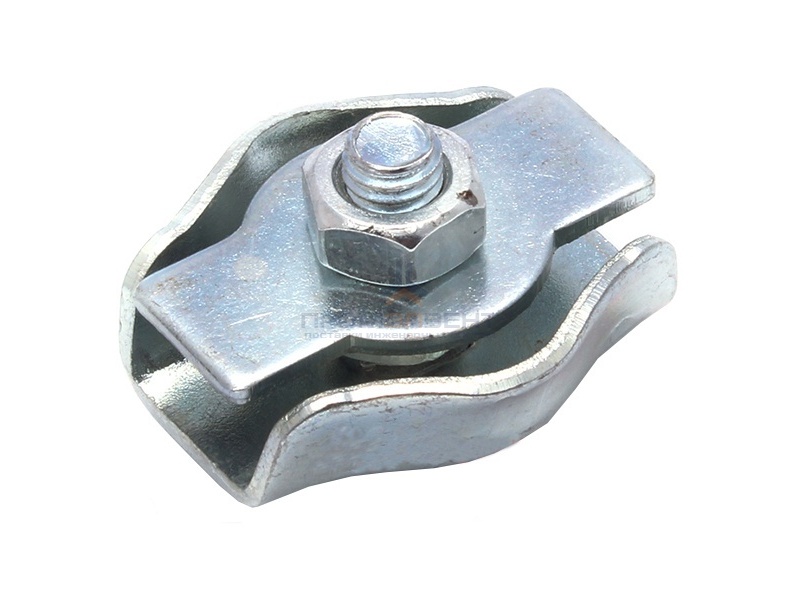 Зажим стальной 5мм Simplex для троса оцинкованный