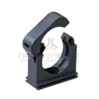 Держатель с крышкой DN 36-48 мм, полиамид, цвет чёрный