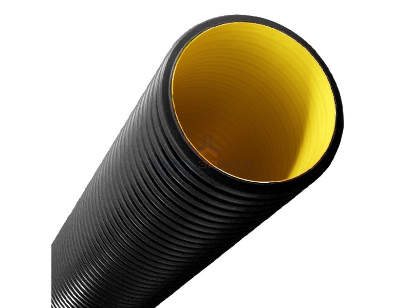 Труба жесткая двустенная для кабельной канализации DKC, (6кПа) д200мм, цвет черный [уп.6м]