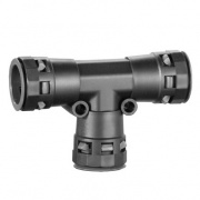 Тройник DN 17/17/17 мм, полиамид, цвет чёрный DKC